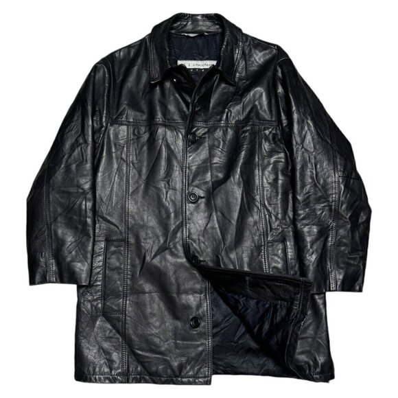 Bod & Christensen Couture GENUINE LEATHER Vintage Y2K Designer Luxury Coat XL - Picture 1 of 6